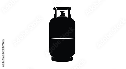 propane tank silhouette on white background high quality