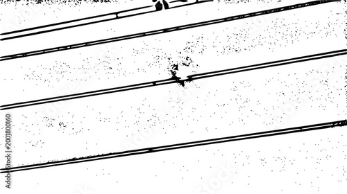 black and white powe line vector illustration 