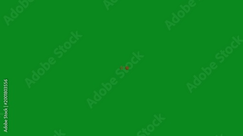 Loading Animation with Red Dots on Green Background image