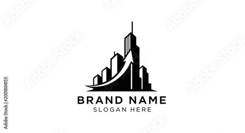 Stylized City Skyline Building Logo For Brand.
