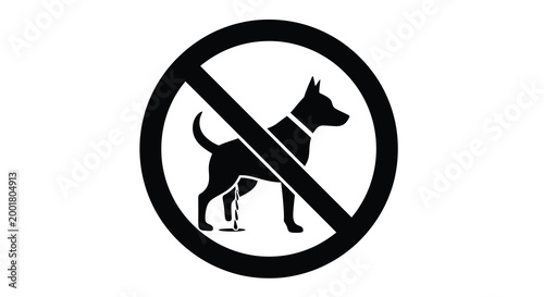 no dogs allowed sign black silhouette on white background