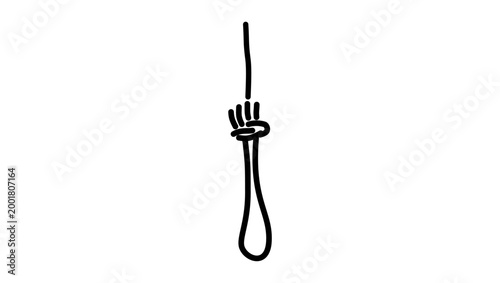 Gallows symbol, black isolated vector silhouette