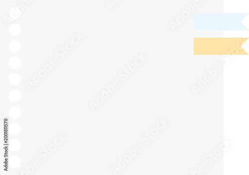 Minimalist Notepad Memo Paper Template with Pastel Index Tabs