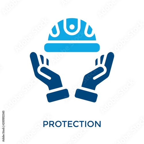 Protection Icon Dual Tone Style. Vector Illustration For Graphic Design