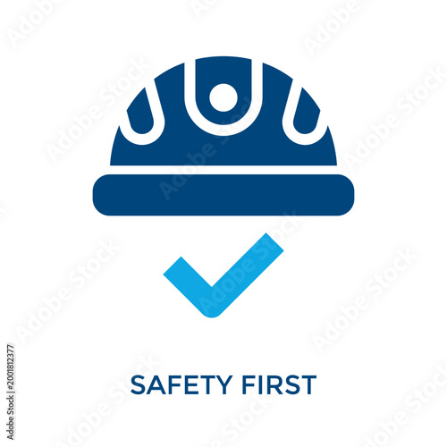 Safety First Icon Dual Tone Style. Vector Illustration For Graphic Design