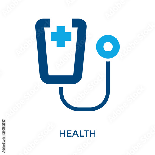 Health Icon Dual Tone Style. Vector Illustration For Graphic Design