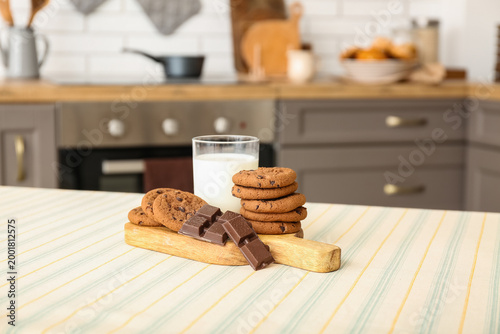 Wooden board with cookies, ...