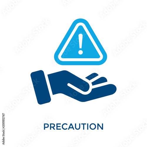 Precaution Icon Dual Tone Style. Vector Illustration For Graphic Design