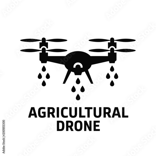 agricultural drone icon with water droplets on white background high quality professional detailed modern elegant stylish clean crisp vibrant colorful