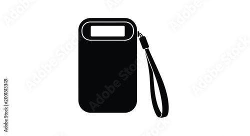 power bank silhouette with wrist strap on white background high quality professional detailed modern elegant stylish clean crisp vibrant colorful