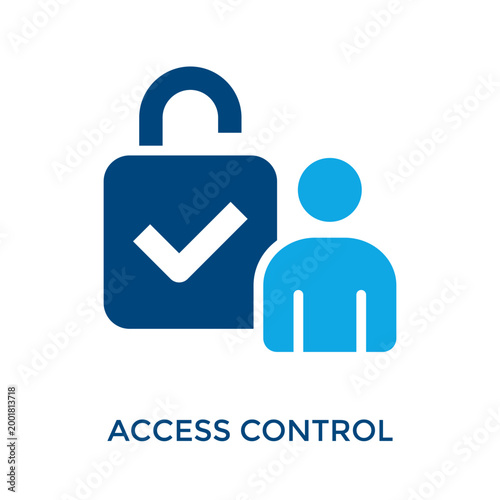 Access Control Icon Dual Tone Style. Vector Illustration For Graphic Design