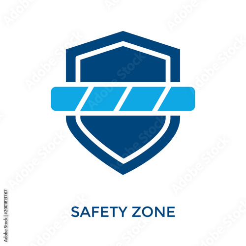 Safety Zone Icon Dual Tone Style. Vector Illustration For Graphic Design