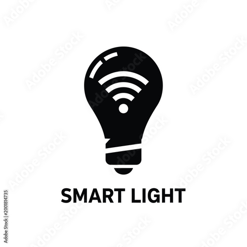smart light icon with wifi signal on white background high quality professional detailed modern elegant stylish clean crisp vibrant colorful