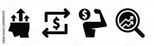 Business Growth and Investment Strategy Icon Set