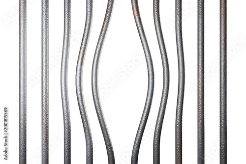 Schilderij op canvas metal jail bar on transparent background