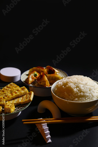 Tasty Chinese food and chop...