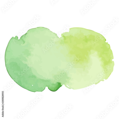 Abstract vector illustration of blue and green water drops with bubbles on a white background