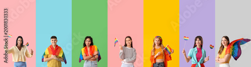 Set of young people with LG...