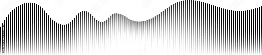 Obraz premium Music abstract background. Sound wave background. Abstract equalizer with light glow effect. Soundwave illustration. Vector