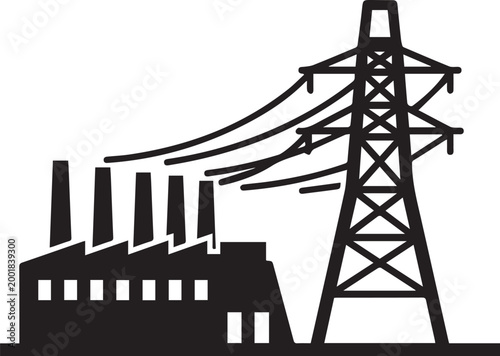 Industrial oil refinery plant with steel towers and pipes near a river under blue sky with modern construction structures