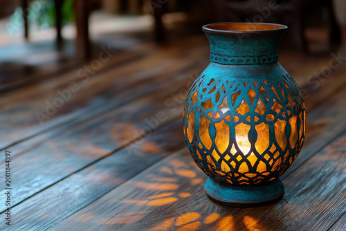 Decorative Moroccan lanterns close-up