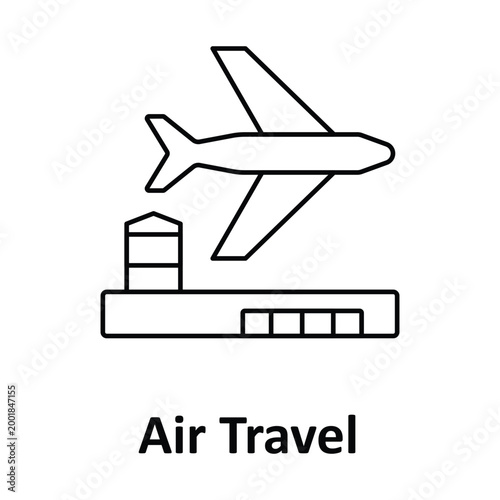 Air Travel Vector icon which can easily modify or edit