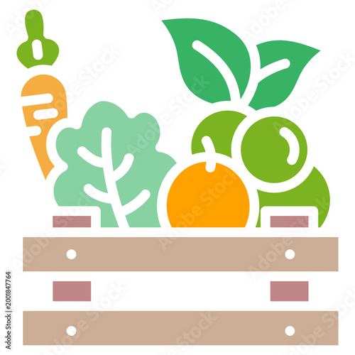 Organic Food colorfull color icon