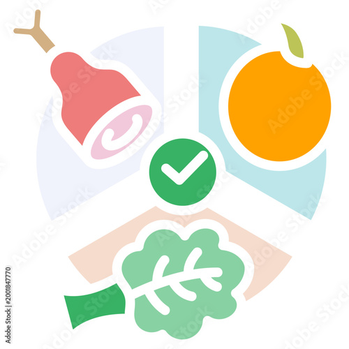 Balanced Diet colorfull color icon