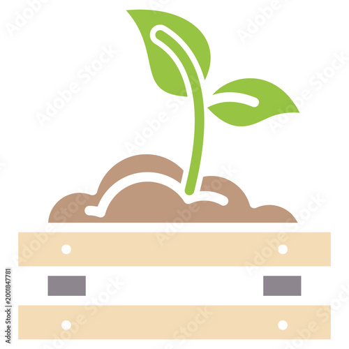 Plant Based colorfull color icon