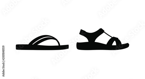 pair of sandals silhouette high quality professional detailed modern elegant