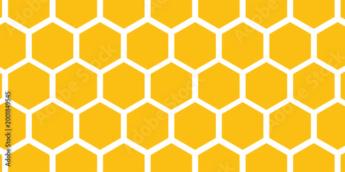 Honeycomb pattern . Golden honeycomb pattern . Honeycomb wallpaper . Honey background . Vector illustration