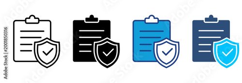 Principle Icon Set Multiple Style Vector Illustration