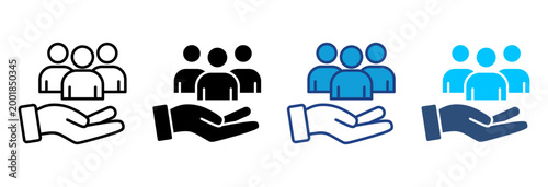 Relationship Icon Set Multiple Style Vector Illustration