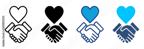 Trust Icon Set Multiple Style Vector Illustration