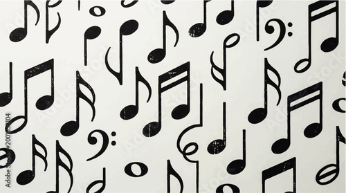 A collection of musical notes and symbols scattered across a textured background, evoking a sense of artistic expression and creativity in the realm of music