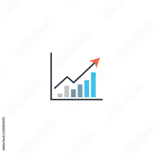 Bar and Line Graph Icon with Red Upward Arrow Representing Business Growth and Performance Success Free Download Bar and Line Graph Icon with Red Upward Arrow Representing Business Growth and Performance Success - GFXLoad