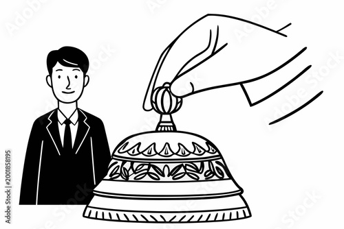 Service bell, hotel call button, reception desk alert, customer service notification