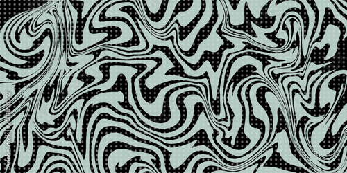Background with irregular, chaotic dots, points, circle. Abstract monochrome pattern. Black and white color.