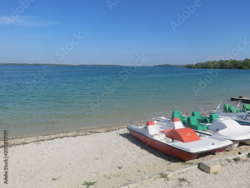 Plage et lac d'Orient, Mesnil-Saint-Père, Aube, Région Grand Est, France, Parc Naturel de la Forêt d'Orient