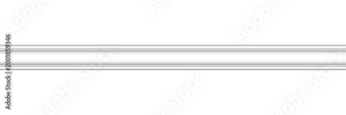 Realistic white molding baseboard for home or office decor empty border frame trim work wooden moulding board ceiling, wall decorative modern interior design domestic paneling. Vector Illustration.