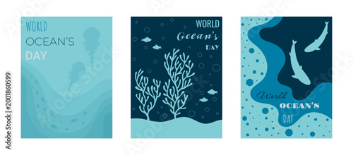 World oceans day posters