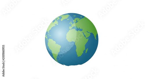 A stylized illustration of planet Earth showing continents and oceans.