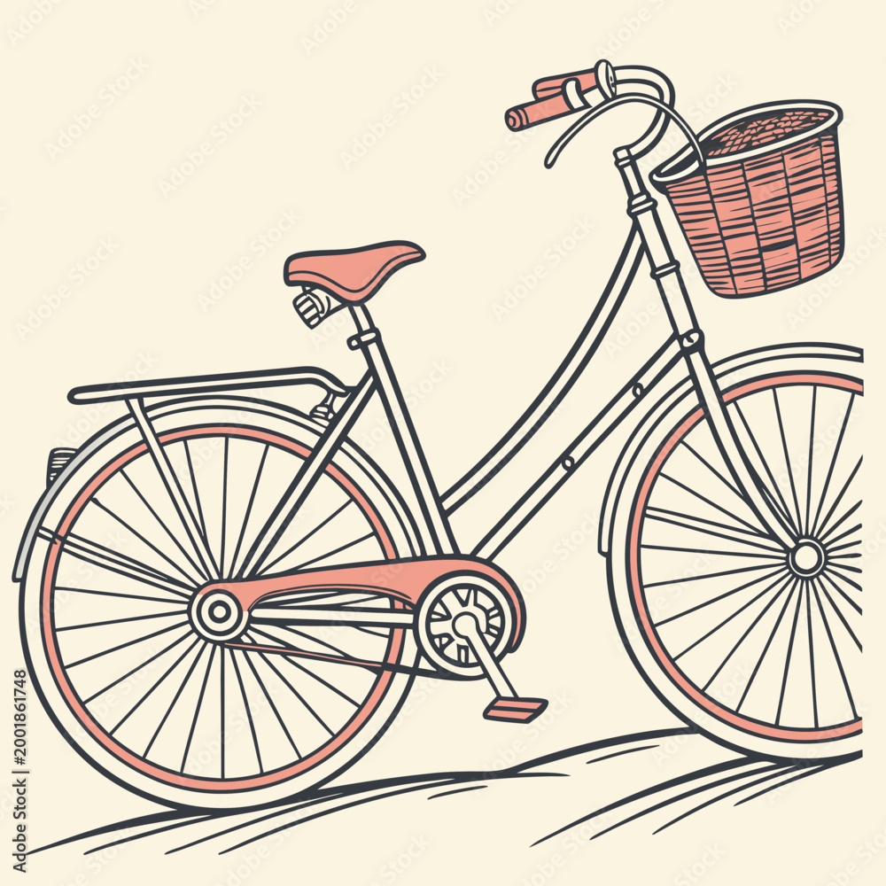 Fototapeta premium Vintage Bicycle Design Element in Vector