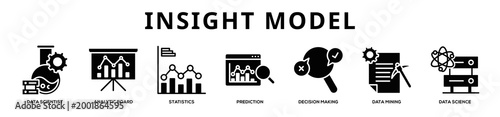 Insight Model web banner icon illustration