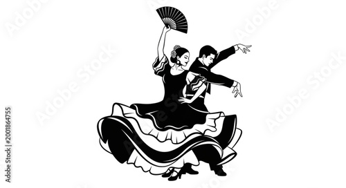 Traditional Flamenco Dancer Performing with Grace and Passion.