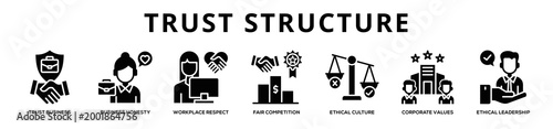 Trust Structure web banner icon illustration
