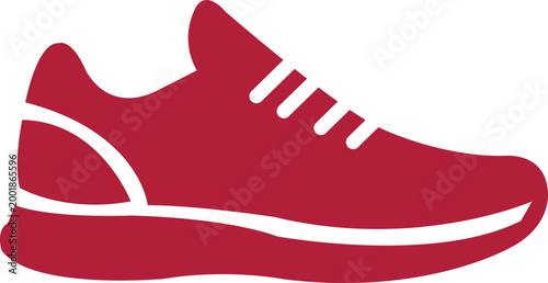 Red Running Shoe for Fitness, Sport, Training and Athletic Brands