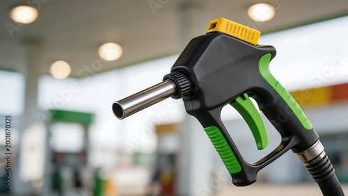 Closeup of a fuel pump nozzle