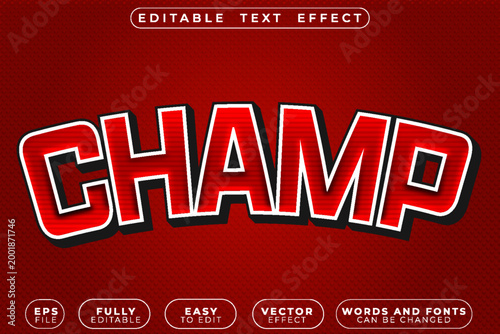  Champ Victory Hero Vector Fully Editable Smart Object Text Effect