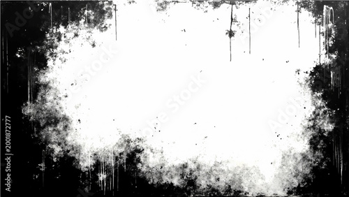 Φωτογραφία Vector Abstract smoky artistic black and white frame, adding sophisticated touch to design